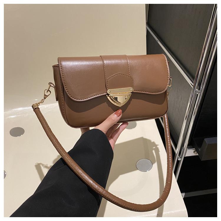 

Елітна невелика жіноча сумка 2024 року, нова модна ретро-сумка-месенджер у стилі ретро, ​​сумка під пахву через плече темно-коричневого кольору