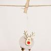 Wool Felt Wooden Deer Ornaments Felt Deer Elk Hanging Pendant Christmas Tree Ornaments  New Year
