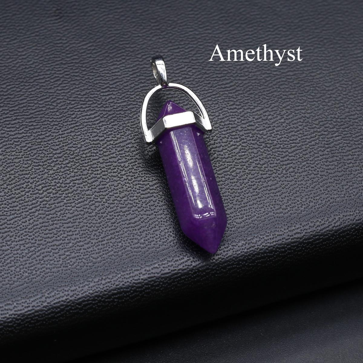 

1шт натуральный камень шестиугольный конус кулон, рейки целебные кристаллы агат драгоценные камни подвески для DIY женщин мужчин ожерелье ювелирные аксессуары, очень дешево 1Pc/13×40mm