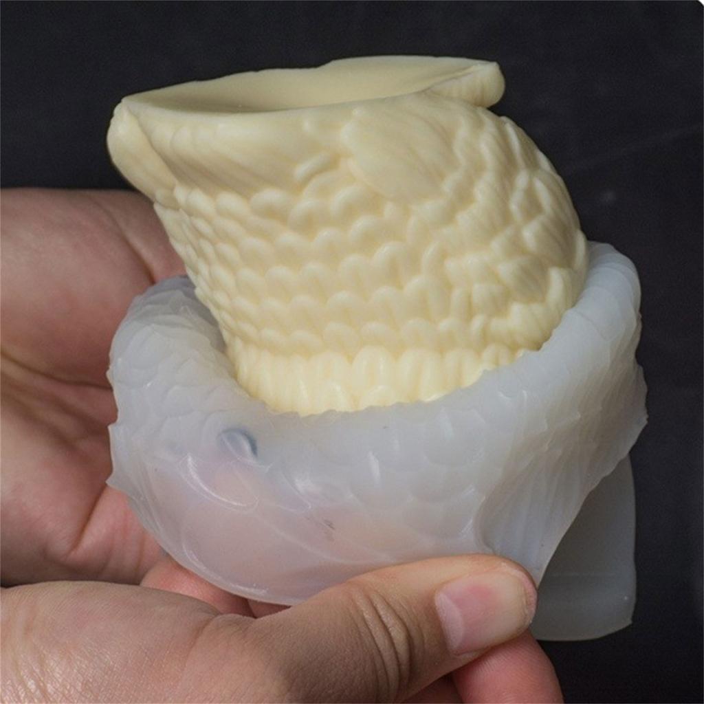 3D Silikonové formy na svíčky ve tvaru sovy, silikonové formy na svíčky se zvířecími sochami, nástroj na výrobu svíček pro ruční výrobu