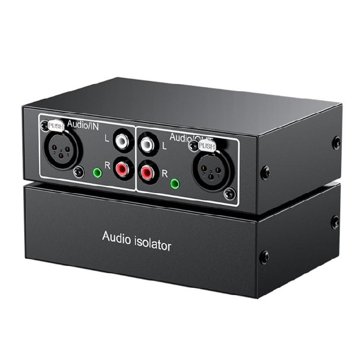 Noiseless HiFi Stereo Audios Splitter Box 4 in 1 Out with RCAs LR Switches for Headphones and Soundbars