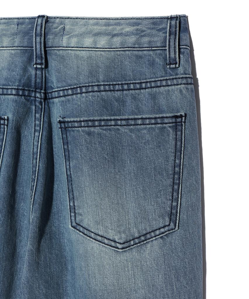 YOUHEE Youhee Symbol Patch Bootscut Pants Sky Blue
