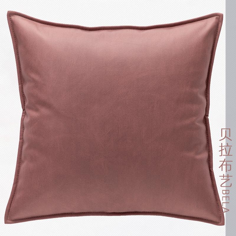 1PC Technology Cloth Pillowcase Modern Solid Color Imitation Leather Waterproof Cushion Cover Nordic Sofa Living Room Decor