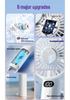 Handheld Mini Cold Compress Fan with Double Blades and Carabiner