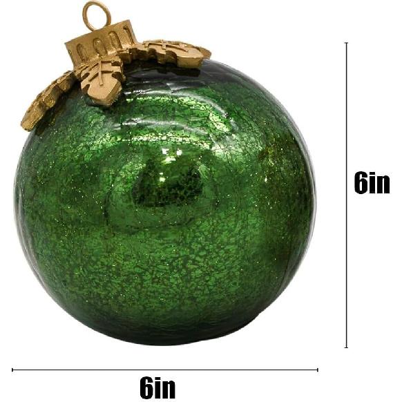 Warm White Tabletop Christmas Ornaments Lamp Pre-Lit with Soft White LED Crystal Ball Halloween Decor for Xmas Home Party Centerpiece Mantel