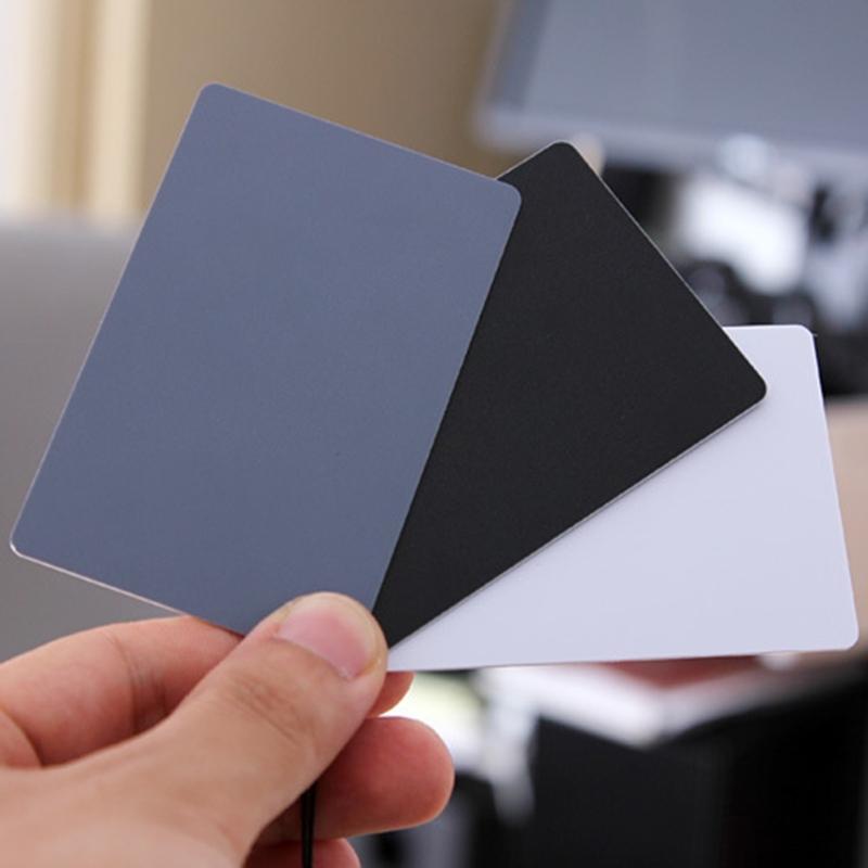 Compactly 18Degree Digital White Black Gray Card 18% Gray Card For Precise White Balance Correction In Photography