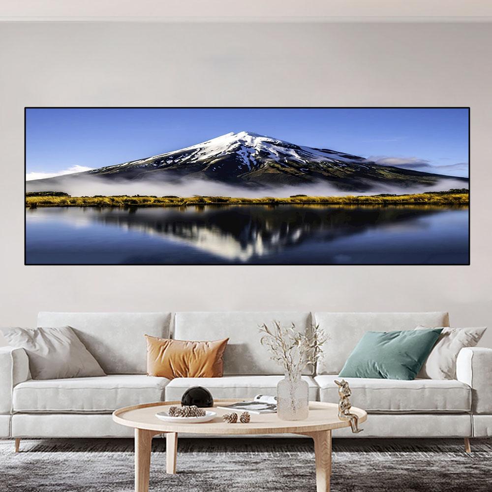 Landschaft Schnee Berg See Leinwand Malerei Natur Poster und Drucke Wand Kunst Bilder Schlafzimmer Wohnzimmer Home Decor Kein Rahmen