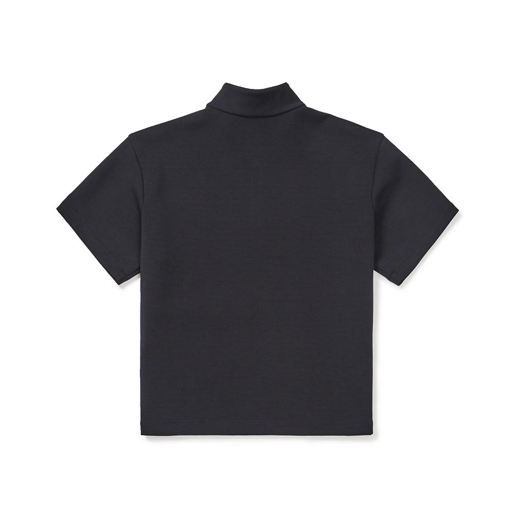 SNOWPEAK Silky Women's Half-Zip Short-Sleeve T-shirt Dark Navy (S25MWFZT05)