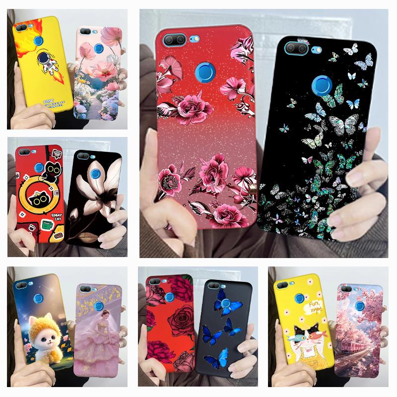 For Honor 9 Lite LLD-L21 LLD-L31 Phone Case Flower Girl Design Soft Silicone TPU Back Housing for Honor 9 STF-L09 STF-AL10 Cover