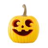 Halloween Pumpkin Figurine Spooky Resin Curved Pumpkin Sculpture Autumn Farmhouse Table Decoration for Front Porch Mantel Home Desk Decor