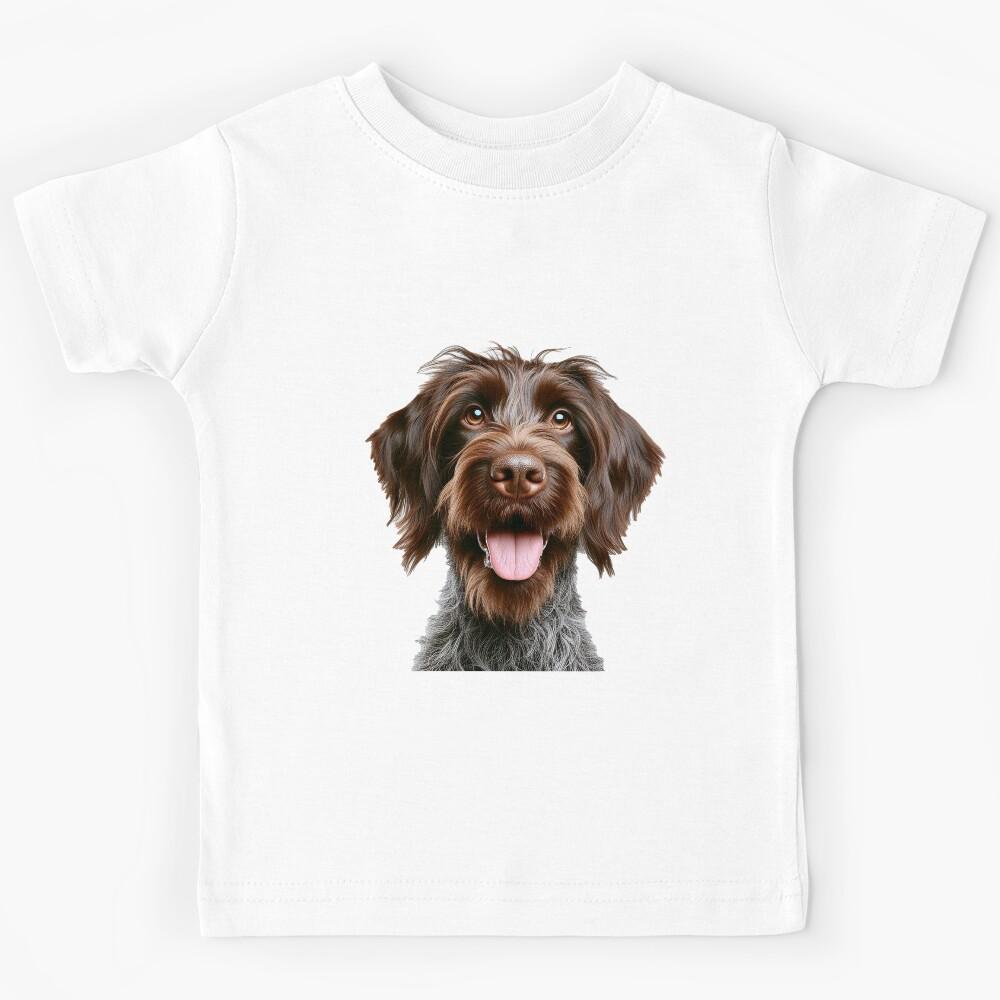Rugged German Wirehaired Pointer: Versatile Hunting Companions and Devoted Family Dogs Kids T-Shirt 100