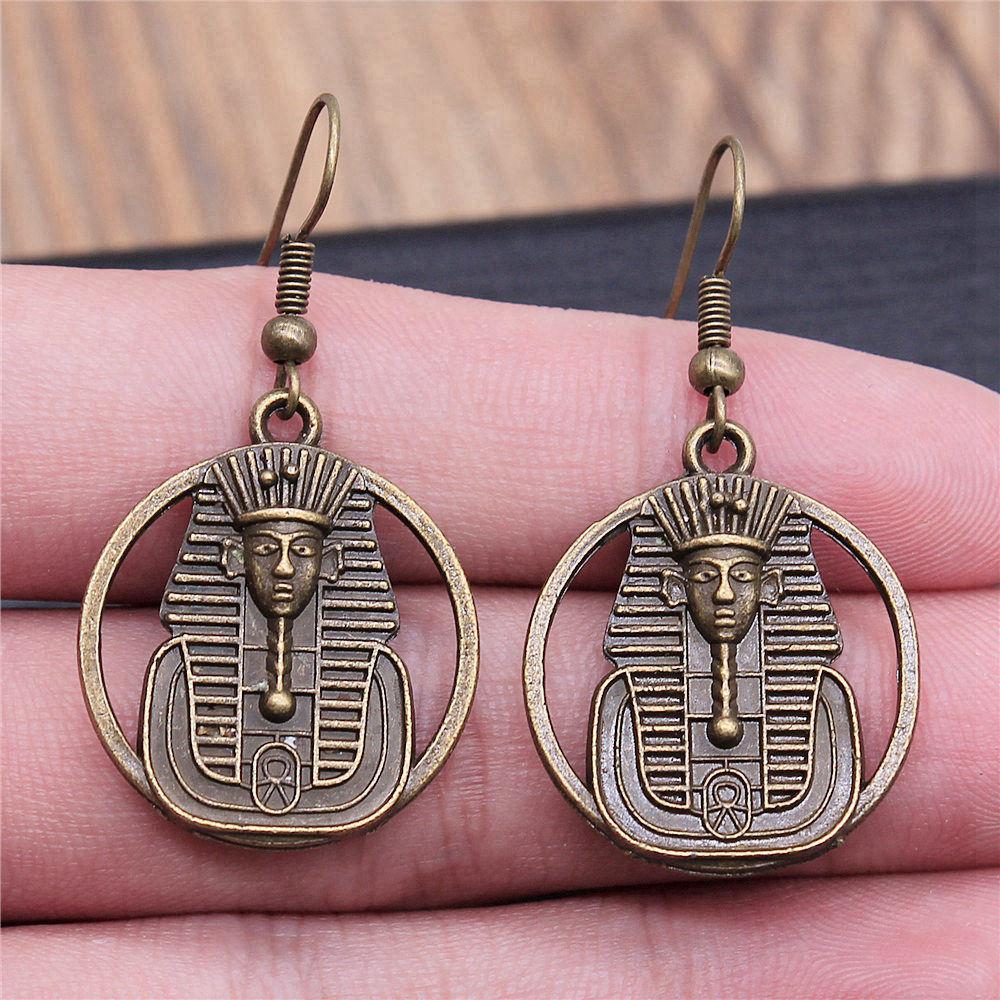 Classic Fashion Pharaoh Chief Ankh Cross Amulet Earrings Layered Valentine's Gift for Prom Nights