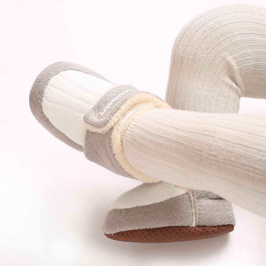 Baby Boys -Lined Thick Warm Cotton Winter Boots for Infant 0-12 Months Old