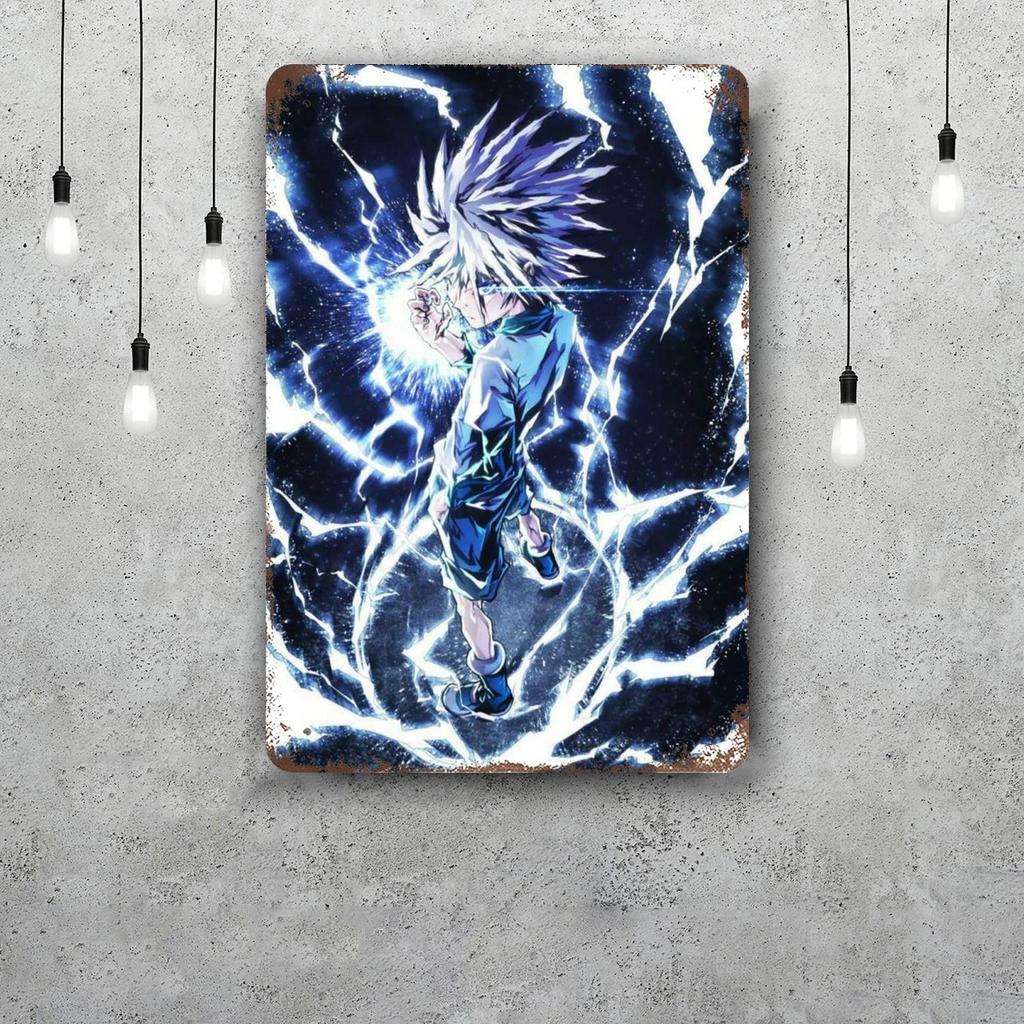zoldyck anime Vintage Metal Tin Signs Posters Decor Retro Metal Plaque Wall Art Decor for Garage Bar