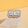Small Steps Are Also Progress Enamel Pins Inspirational Phrases Brooches Lapel Badge Cartoon Motivation Jewelry Gift for Friends