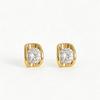 Boucles d'oreilles clous ovales en zircon brillant pour femmes Mode Couleur Or Boucles d'oreilles géométriques en métal Luxe léger Accessoires de joaillerie populaires