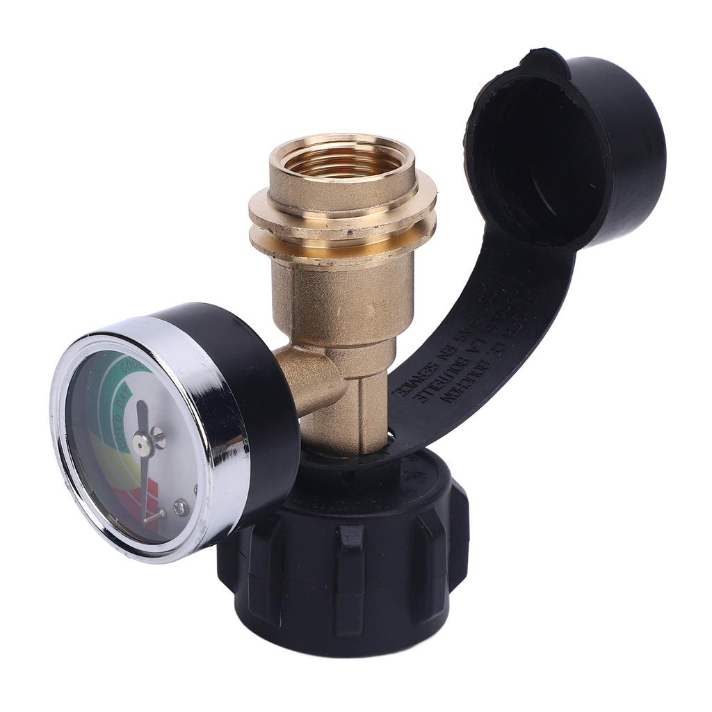 2PCS Gas Tank Gauge Level Indicator Precision Monitoring Gas Pressure Meter for 5lb To 40lb Gas Tank with QCC1 Type1