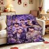 Starry Purple Rose Fantasy Blanket Soft And Comfortable Suitable For All Seasons Office Rest Blanket Air Conditioning Blanket Digital Printing