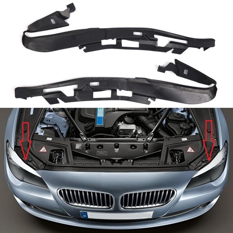 Car Front Upper Headlight Cover Strips Trims Sealing Gasket For BMW 5 Series F10 F11 F18 M5 2009-2013 63117240367 63117240368