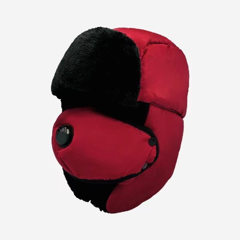Winter Windproof Unisex Fleece Lined Hat With Face Ear Coverage Cycling Outdoor Activities
