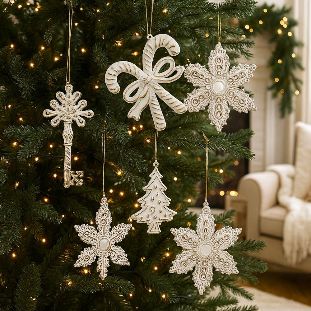 Ouro Branco Árvore de Natal Decoração Veado Enfeite de Árvore de Natal Decoração de Casa