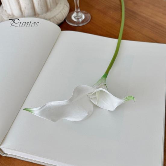 EVA Material Flowers Artificial Calla Lily Flowers, Flexible Branches Realistic Faux Flower, Retro Home Decor Soft Touch Fake Lilies for Wedding