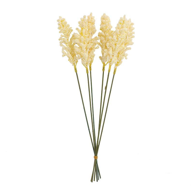 2PC Bundles Decorative Grain Ears Rustic Foam Real Touch Wheat Stalks Faux Home Decor Simulation Artificial Wedding 32cm
