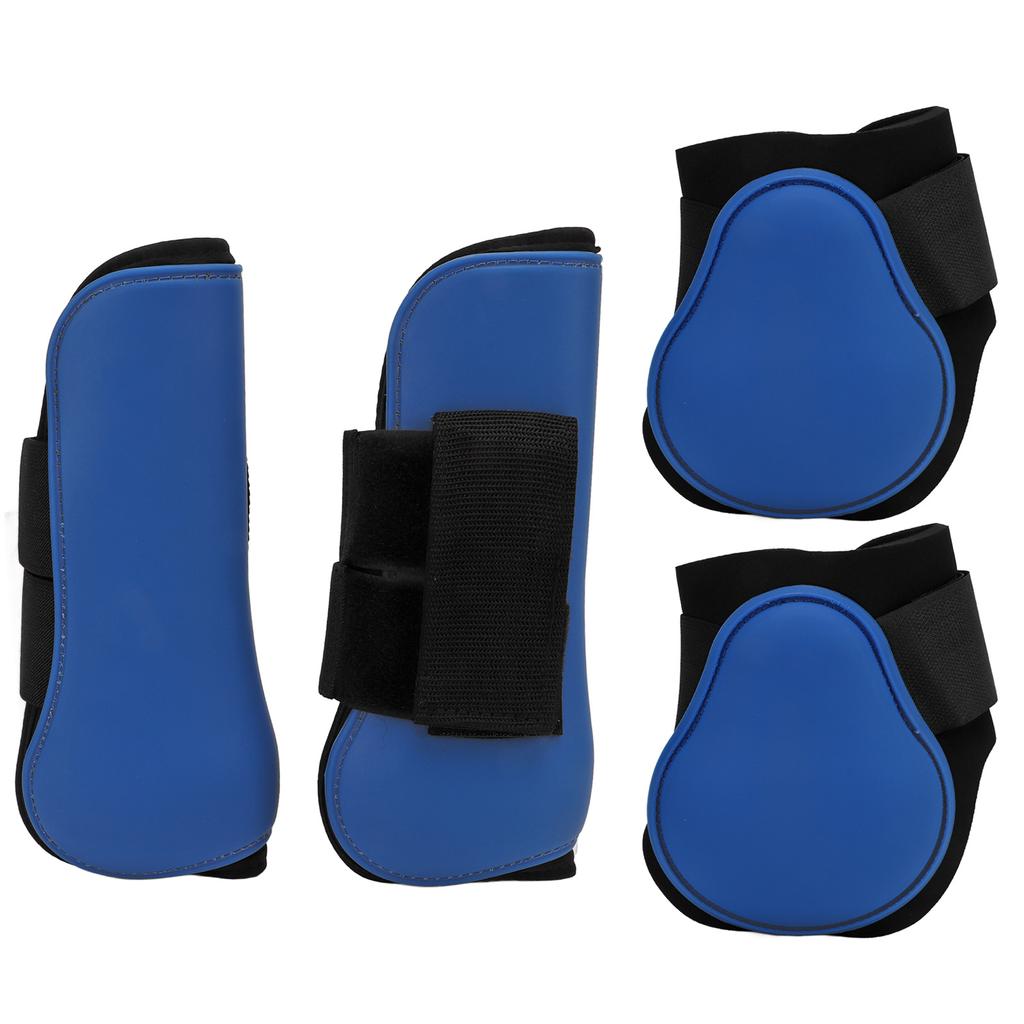 4pcs Horse Leg Guard Convenient PU Neoprene Horse Support Boots for Racing Jumping TrainingSet of