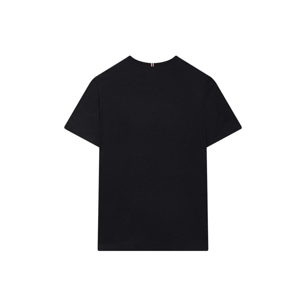 FILA Logo Print Casual Knit Short Sleeve T-Shirt Men Tops Legendary-Blue F11M321108FNV