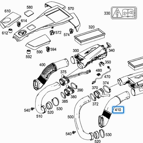 1120943782/1120943682 Intake Pipe for Mercedes-Benz S-Class W220