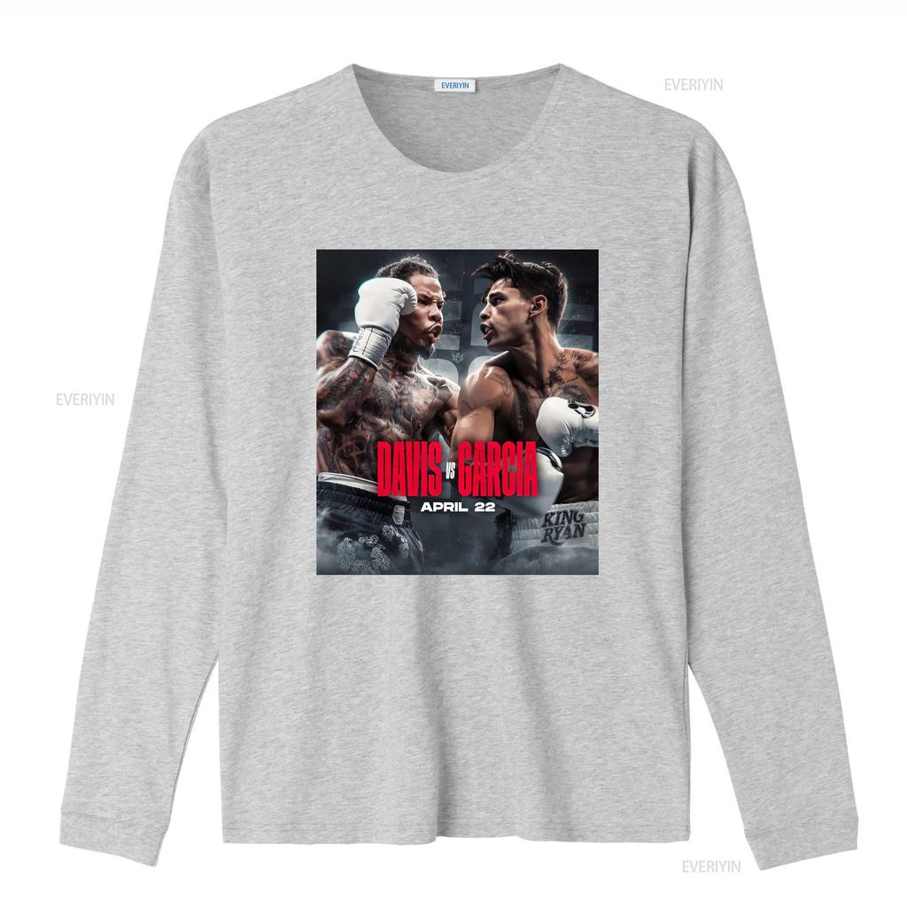 Ryan Garcia Vs Gervonta Davis T Shirt Vintage Washed Streetwear Stylish Versatile Designer Clothes Graphic Breathable