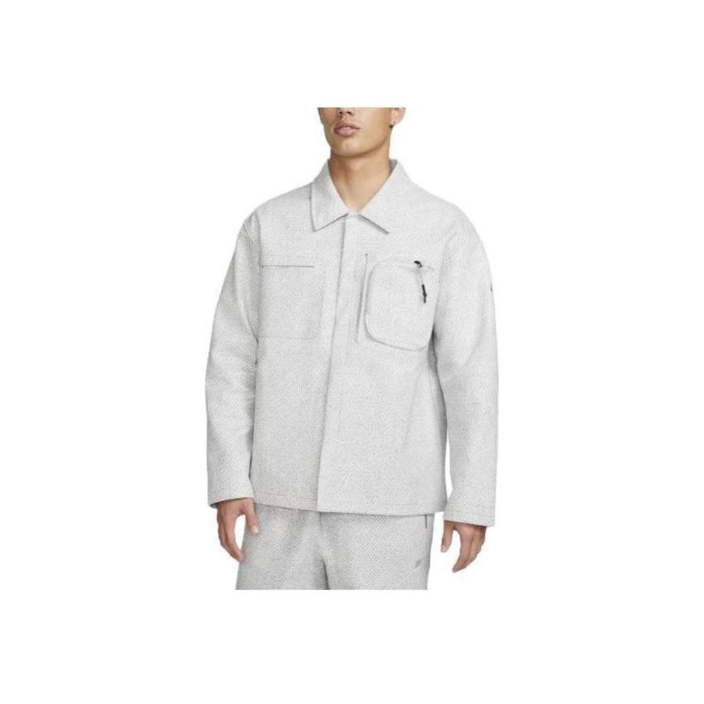 Nike Forward Solid Color Workwear Collar Jacket Men Jackets Light-Smoke-Grey DV9993-077