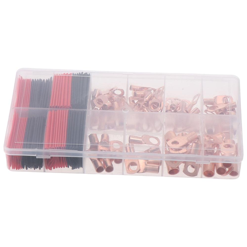 160Pcs AWG 2 4 6 8 10 12 Wire Connectors with Heat Shrink Tube Battery Terminals  Motorcycle