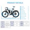 New model DP2603-3000W dual motor 48V25AH26*4.0 fat tires dual suspension adult off-road all-terrain electric bicycle