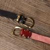 Genuine Leather Belt Women's Fashion Versatile Personality Pleated Retro First Layer Cowhide Jeans Belt Women's