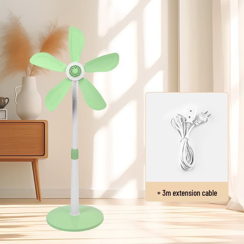 Quiet Small Electric Floor Fan with Soft Blades for Bedroom, Dorm, or Rental