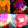 Sunset lamp projector, rainbow projection LED strip with remote control, 16-color color-changing LED night light (1 piece)