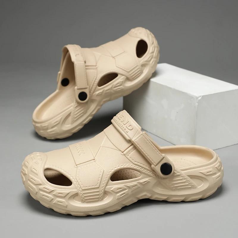 Sandals Men s  Slippers Comfortable Platform Men s Outdoor Baotou Thick Bottom Water Shoes Beach Sandals for Men 40-41