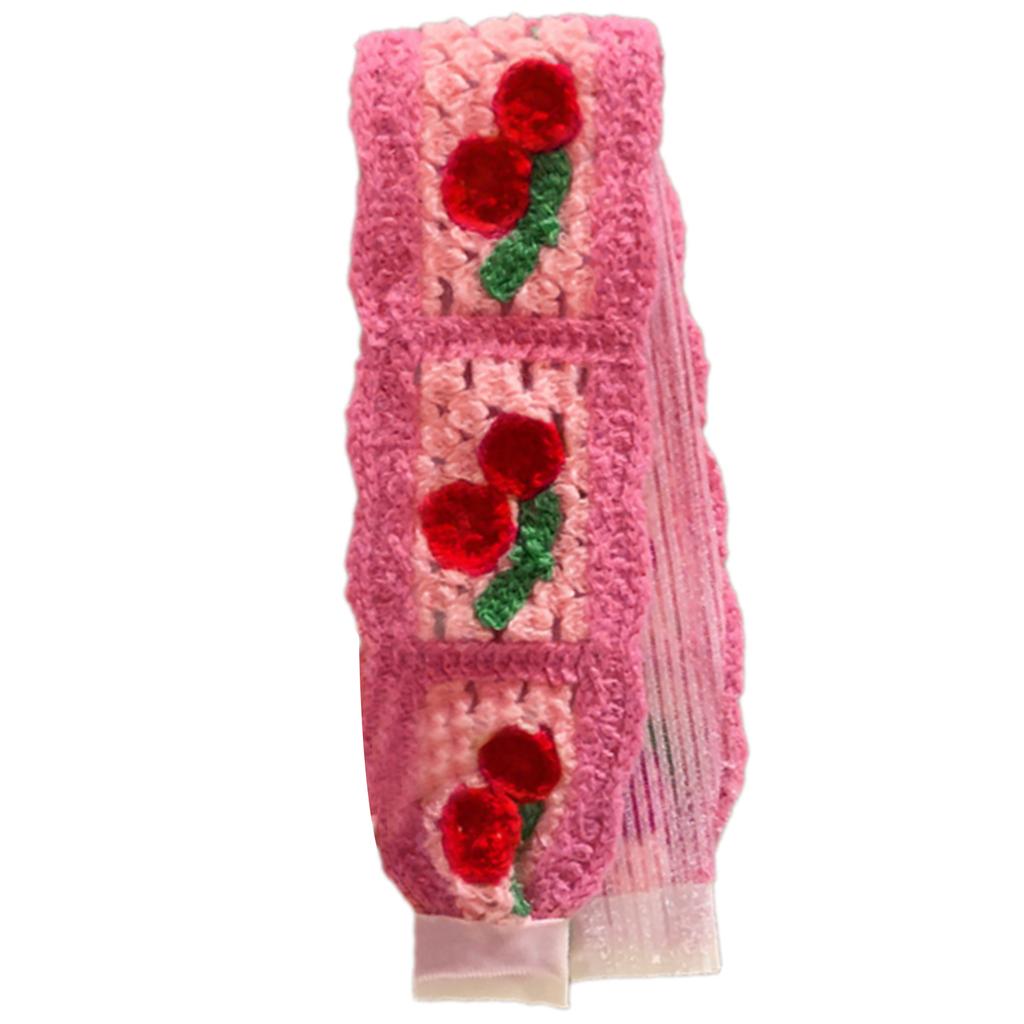 Retro Knit Adjustable Hairband for Adults Soft and Comfortable Headband Knitting Floral Hairpieces for Women and Girls