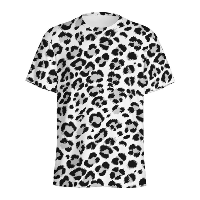 Kolorowe Koszulki z Nadrukiem Pantery 3D Letnie Okrągły Dekolt Krótki Rękaw Codzienne Uliczne Harajuku Luźne Koszulki Unisex Męskie i Damskie