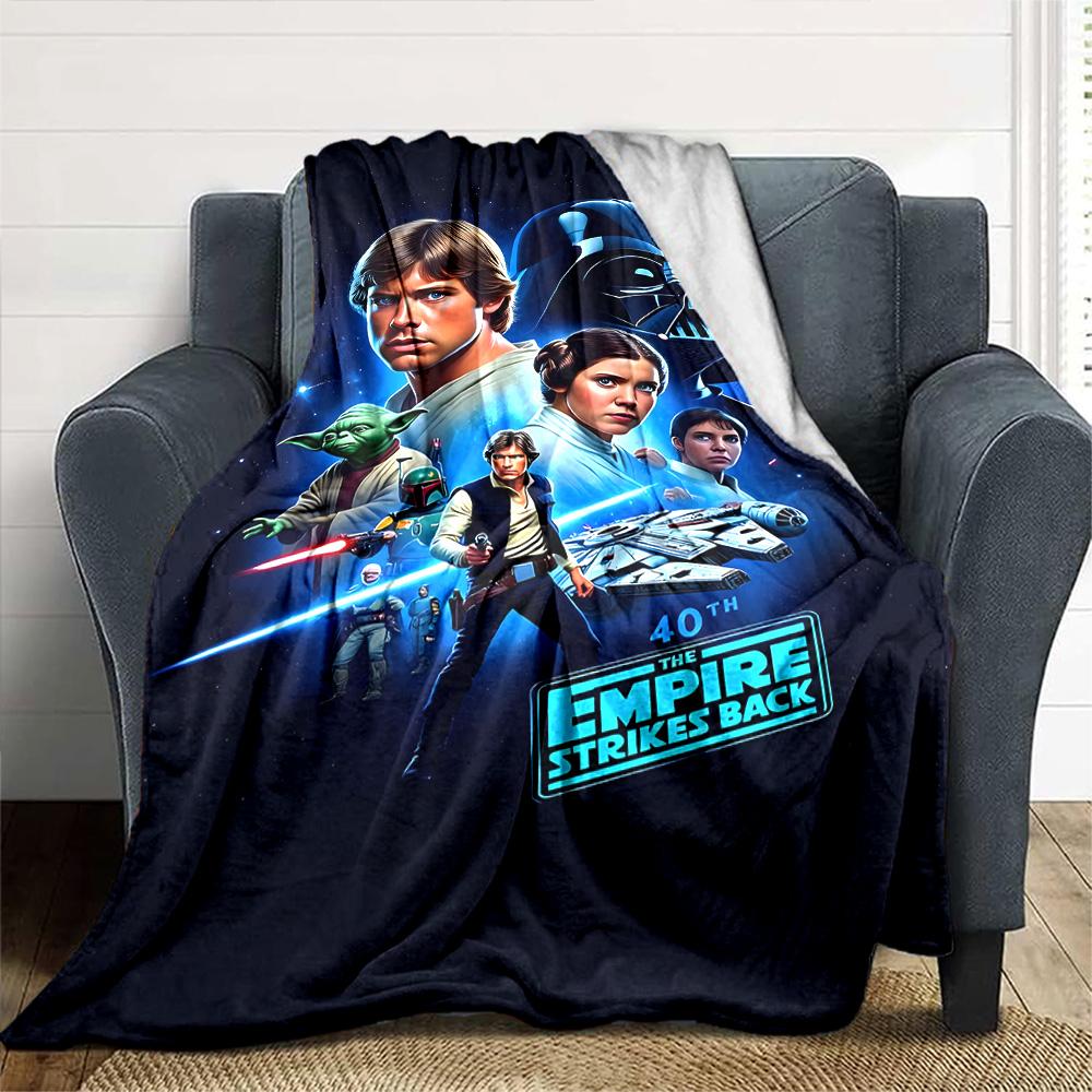 Star Wars Blanket Warmthful Decor Perfect for Picnics Bed Livingroom for All Occasions Digital Print Suitable for Gifting Relatives and Friends