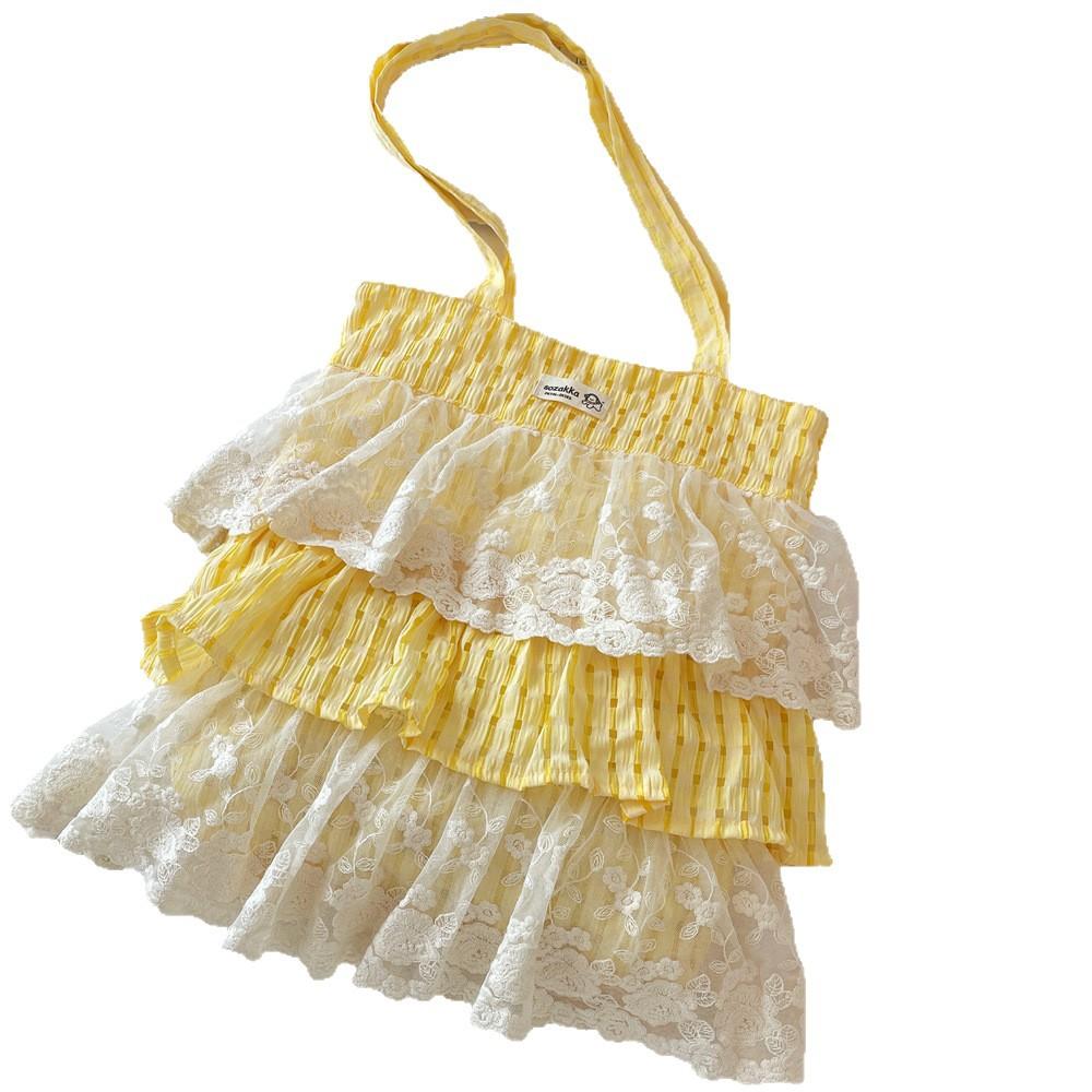 New popular plaid color matching lace single shoulder underarm bag large capacity tote bag portable cloth bag