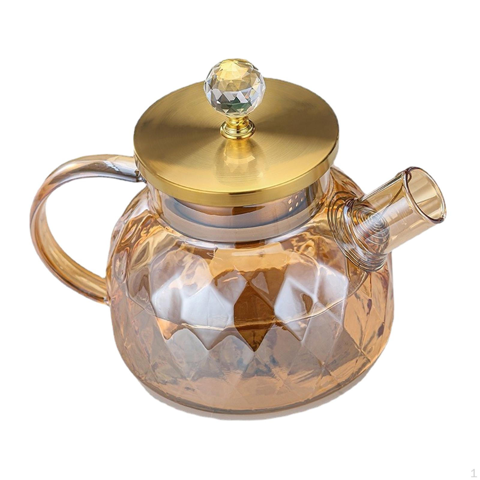 

Элегантный стеклянный кувшин с гладкой крышкой из нержавеющей стали и удобной ручкой для охлажденных теплых напитков 19.5cmx15cm