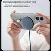 Protective Case - BOOLING - for iPhone 17 - Silicone with Magnetic Circle and Stand - Grey