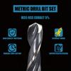 19 Pcs Drill Bit Set M35 Cobalt Round Straight Handle Metric Drill Bit Set 1mm-10mm Drill Bits Suitable for Cast Iron, Copper,