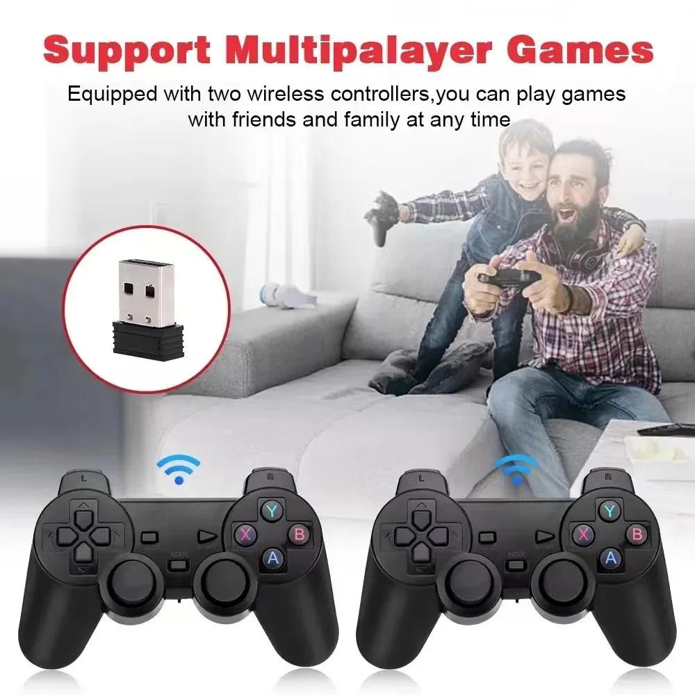 X2 Plus 128G 40000 Game GD10 Pro 4K Game Stick 3D HD Retro Video Game Console Wireless Controller TV 50 Emulator For PS1/N64/DC