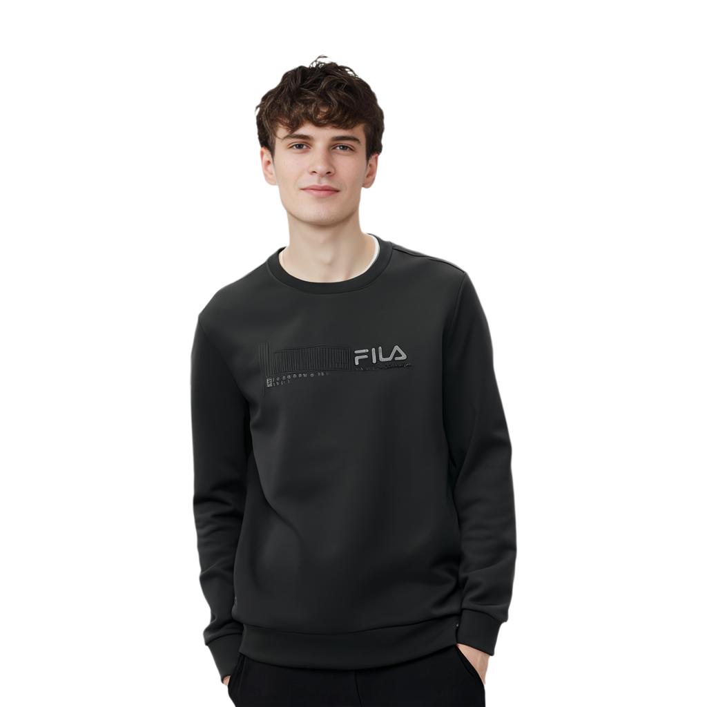 Fila Solid Color Knitted Pullover Sweatshirt Men Tops F11M342203FBK
