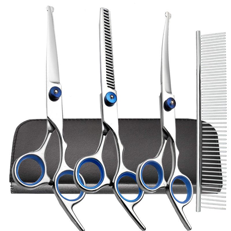 Teddy Dog 6-Inch Stainless Steel Grooming Scissors Set