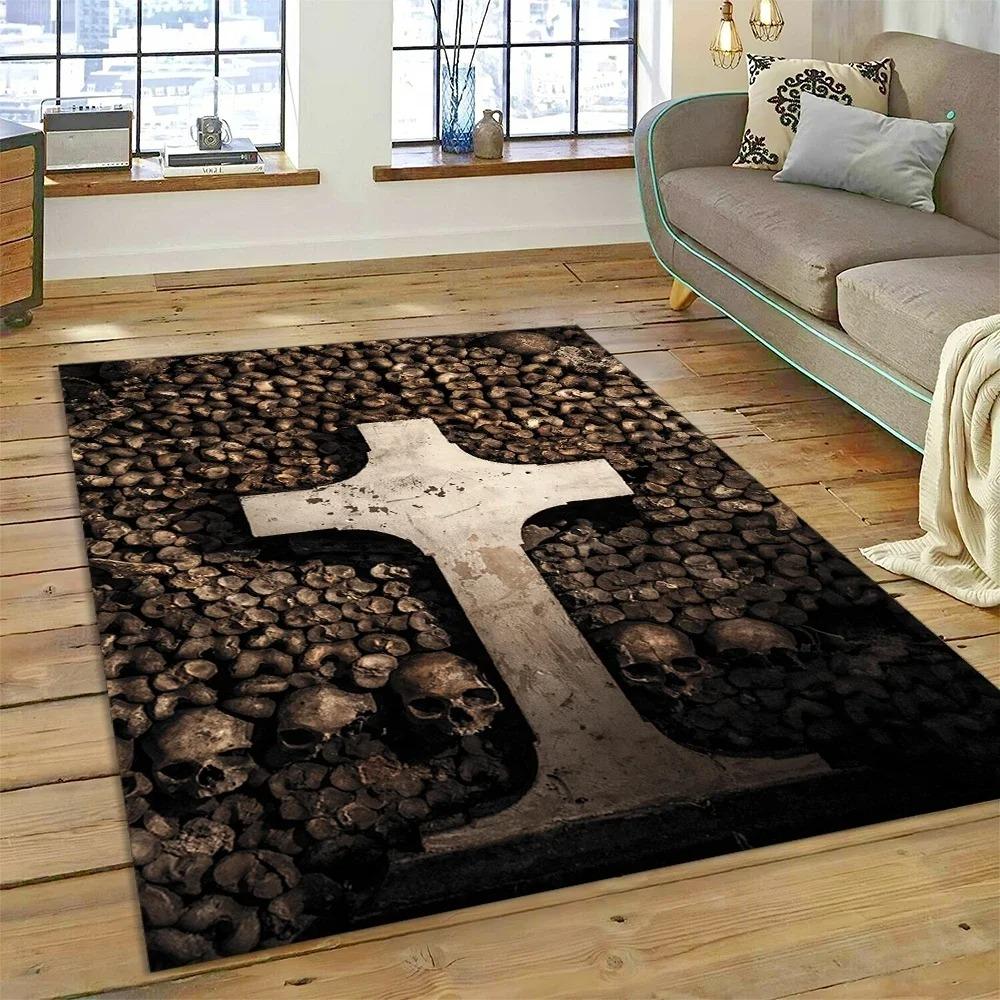 3D Pray Holy Bible Cross Jesus Carpet Rug for Bedroom Living Room Home Sofa Decoration Children Game Large Decor Floor Mat