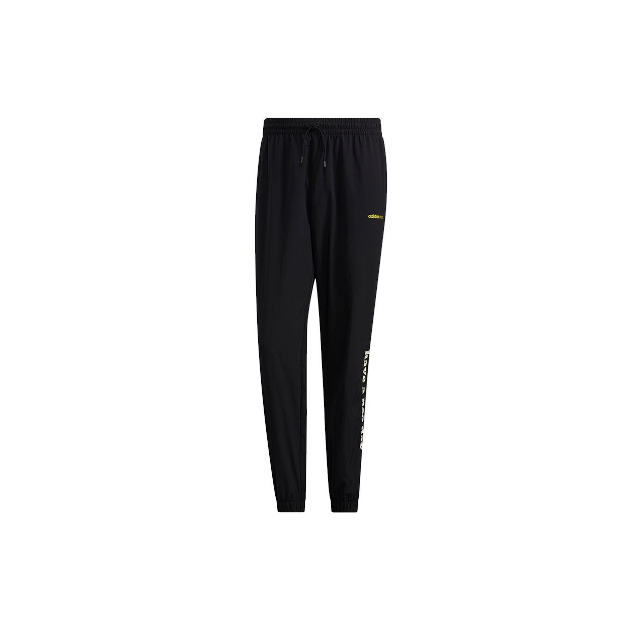 Men s adidas neo x SMILEY Crossover Smly Tp 2 Smiling Face Loose Bundle Feet Sports Pants/Trousers/Joggers Black H45542 XL